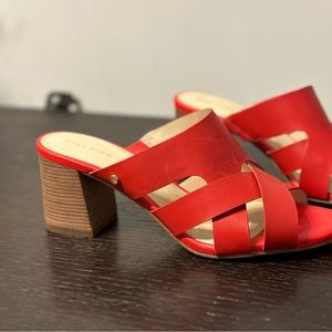 Cole Haan Shoes Cole Haan Women's Jodie Leather Block Heel Mule 65mm Wedge Sz 9B